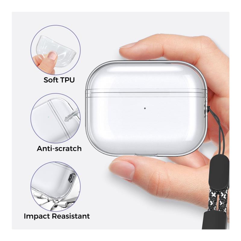 Θήκη Soft TPU AhaStyle WG94 Apple AirPods Pro 2 (2022) Διάφανο