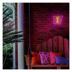 Neon LED Neolia NNE03 BUTTERFLY (USB & On/Off) Ροζ - Κίτρινο