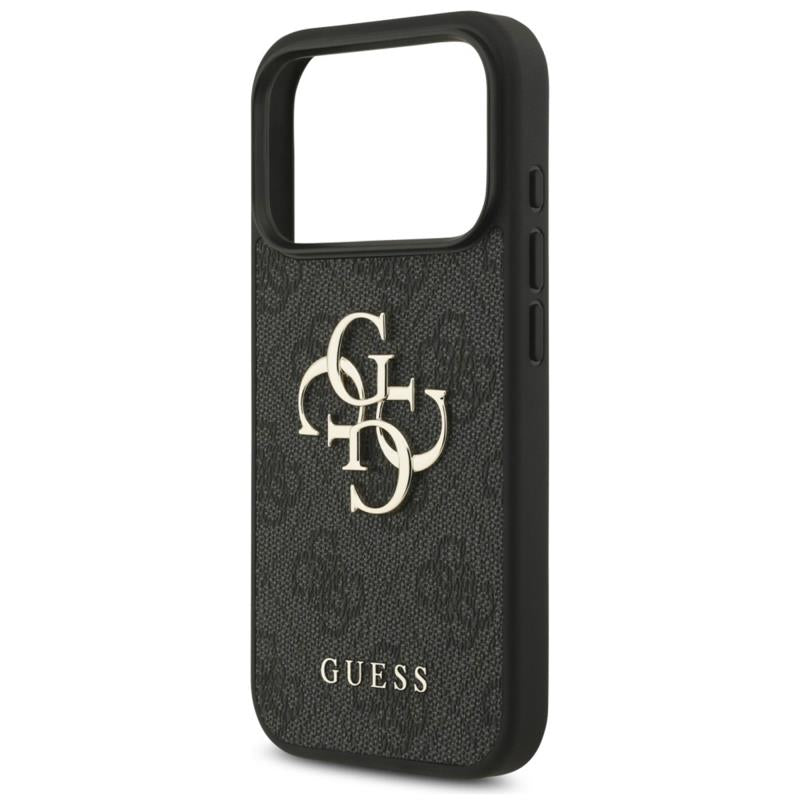 Θήκη PU Guess Apple iPhone 17 Pro Hardcase Big Logo 4G Μαύρο