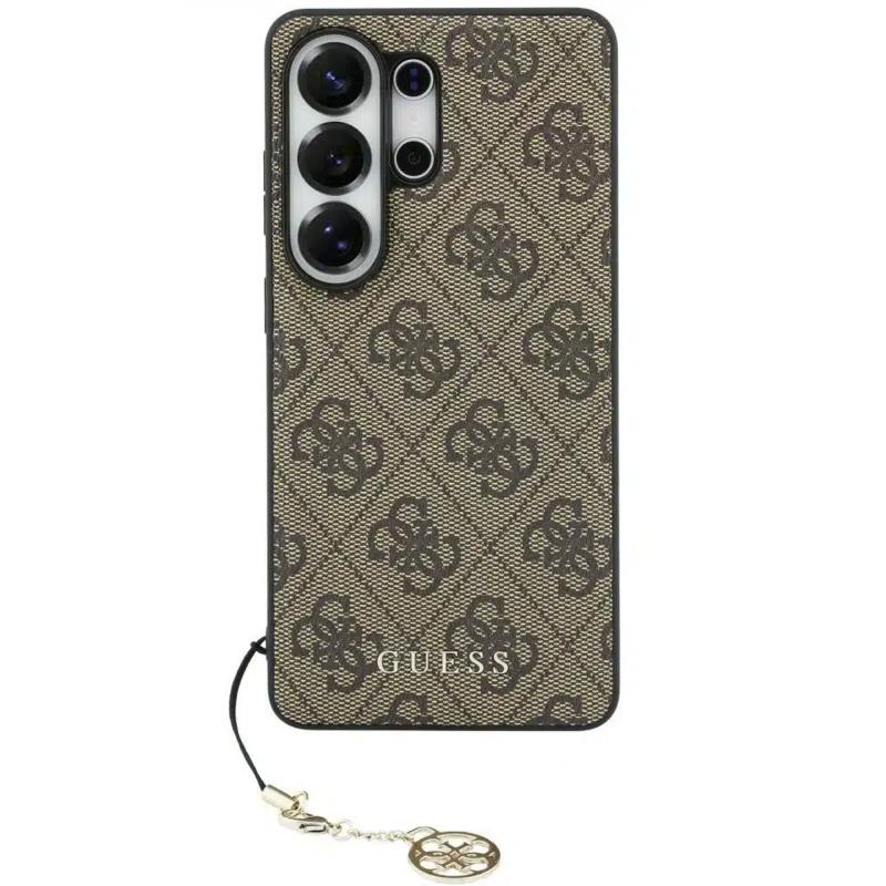 Θήκη PU Guess Samsung Galaxy S26 Ultra Hardcase Classic Logo Charm 4G Καφέ