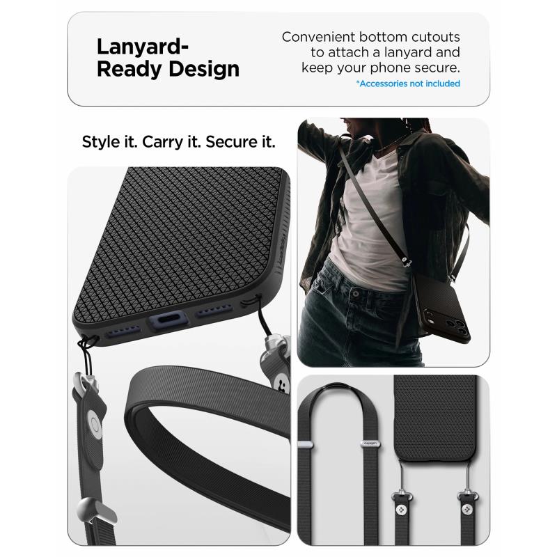 Θήκη Soft TPU Spigen Apple iPhone 18 Pro Max/ 17 Pro Max Liquid Air Μαύρο