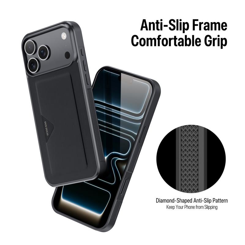 Θήκη TPU PU & PC Dux Ducis Pocard Apple iPhone 17 Pro Μαύρο