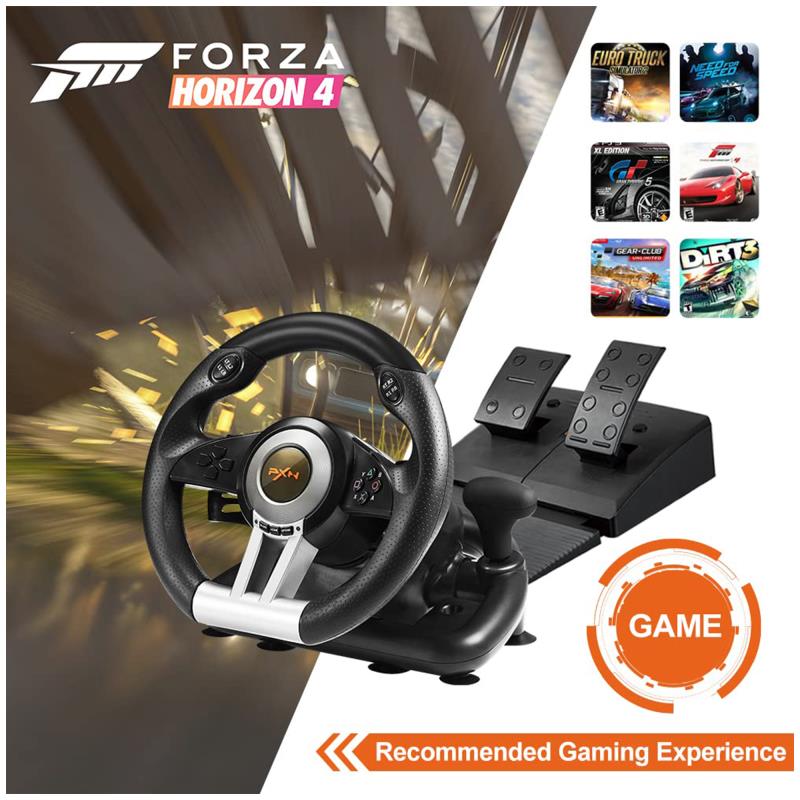 Τιμονιέρα PXN V3 Pro με Πετάλια για PC/ PS3/ PS4/ XBOX One/ Switch Μαύρο