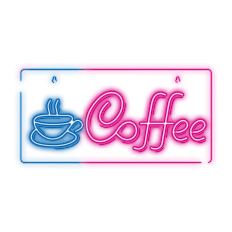 Neon Plexi Neolia NNE11 COFFEE (USB & On/Off) Ροζ - Μπλε
