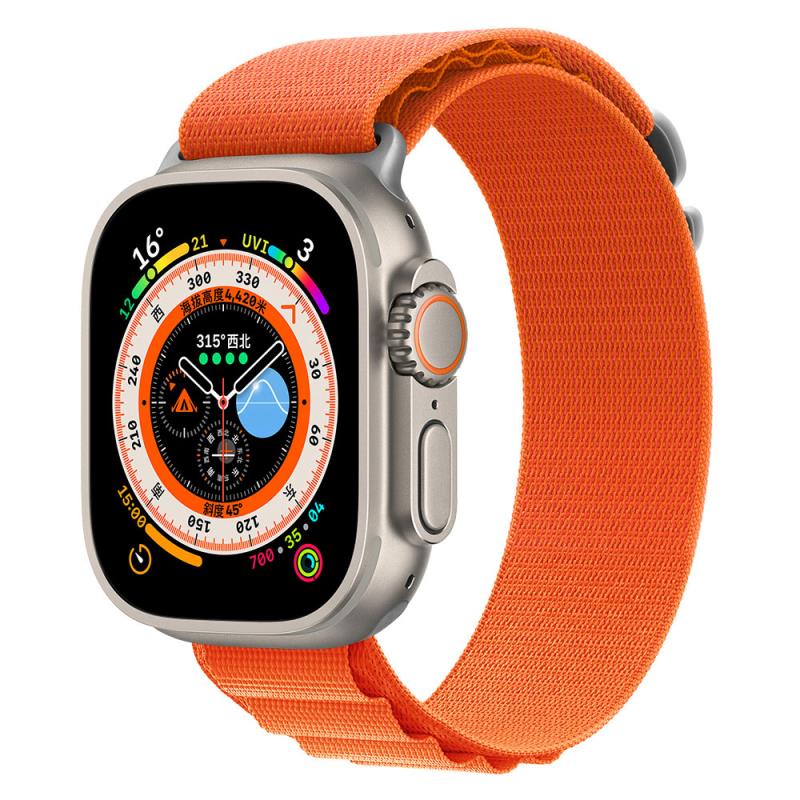 Λουράκι Devia Sport5 Nylon Woven Apple Watch (44/ 45/ 46/ 49mm) Deluxe Πορτοκαλί