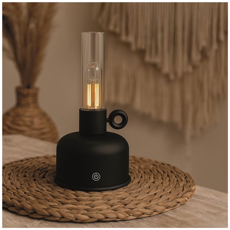 Φωτιστικό LED Forever Light FLR-02 Vintage Petroleum Μαύρο