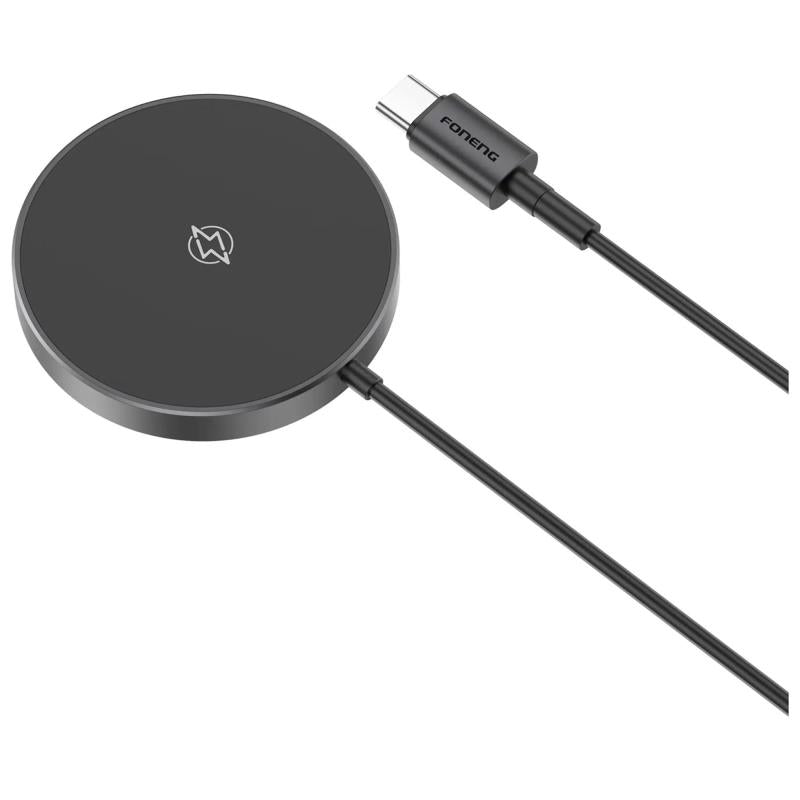 Ασύρματη Βάση Φόρτισης Μαγνητική Mini Foneng W03 15W με Stand & Καλώδιο 1m Μαύρο