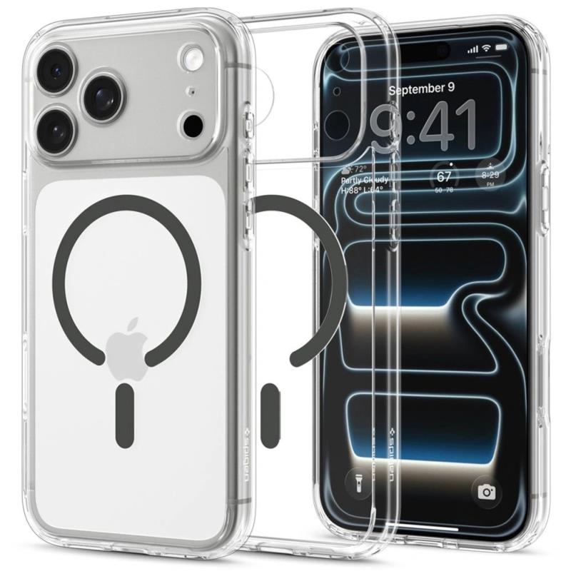 Θήκη TPU & PC Spigen Apple iPhone 18 Pro Max/ 17 Pro Max MagSafe Ultra Hybrid Διάφανο-Γκρι