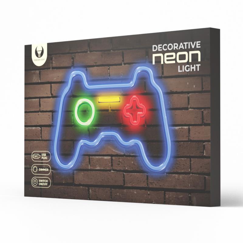 Neon Plexi Forever Light FPNE03X GAMEPAD (USB, On/Off & Dimmer) Πολύχρωμο