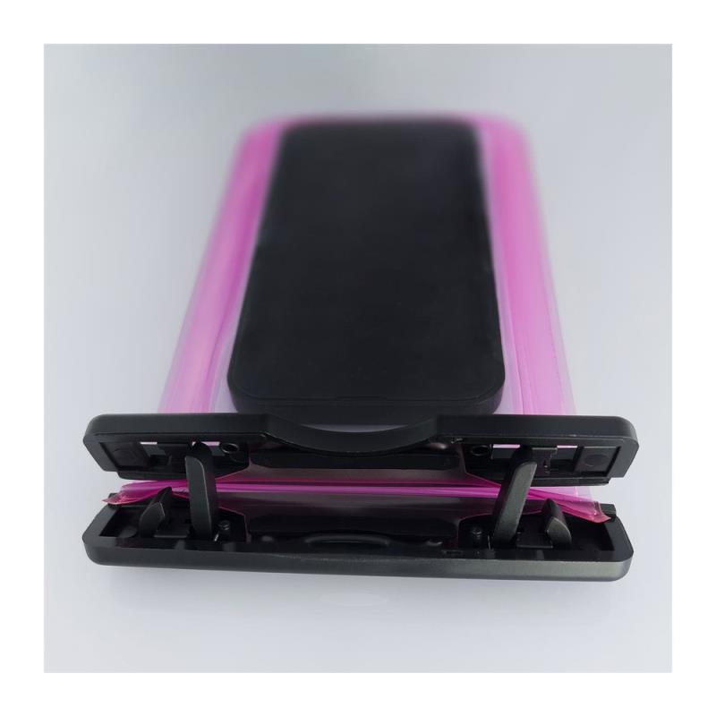 Waterproof Θήκη inos για Smartphones έως 6.7" Διάφανο-Ροζ