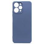 Θήκη Liquid Silicon inos Xiaomi Redmi 12 L-Cover Ματ Γκρι-Μπλε