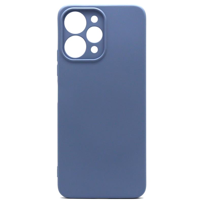 Θήκη Liquid Silicon inos Xiaomi Redmi 12 L-Cover Ματ Γκρι-Μπλε