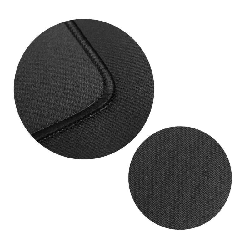 Mousepad 35x25cm με Μαύρες Ραφές Μαύρο (1 τεμ.) (Ασυσκεύαστο)