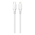 Καλώδιο Σύνδεσης USB 2.0 Devia EC631 USB C σε Lightning 3A 27W Silicone Pro3 1m Λευκό