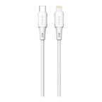 Καλώδιο Σύνδεσης USB 2.0 Devia EC631 USB C σε Lightning 3A 27W Silicone Pro3 1m Λευκό