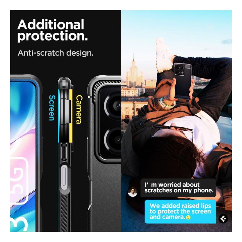 Θήκη Soft TPU Spigen Rugged Armor Xiaomi Redmi Note 13 5G  Μαύρο