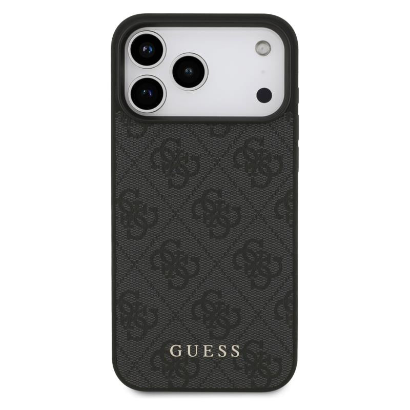 Θήκη PU Guess Apple iPhone 17 Pro Max Hardcase Classic Logo 4G Μαύρο