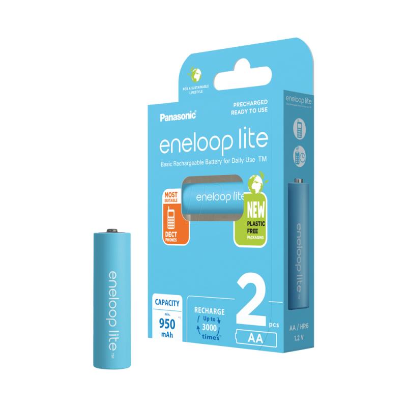 Μπαταρία Επαναφορτιζόμενη Panasonic Eneloop Lite AA 950mAh NiMH (2 τεμ.)