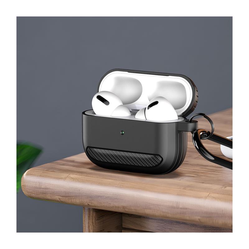 Θήκη TPU Dux Ducis PECB Apple AirPods Pro 2 με Γάντζο Μαύρο