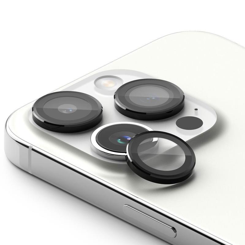 Tempered Glass Ringke Lens Frame για Τζαμάκι Κάμερας Apple iPhone 15 Pro Μαύρο (3 τεμ.)