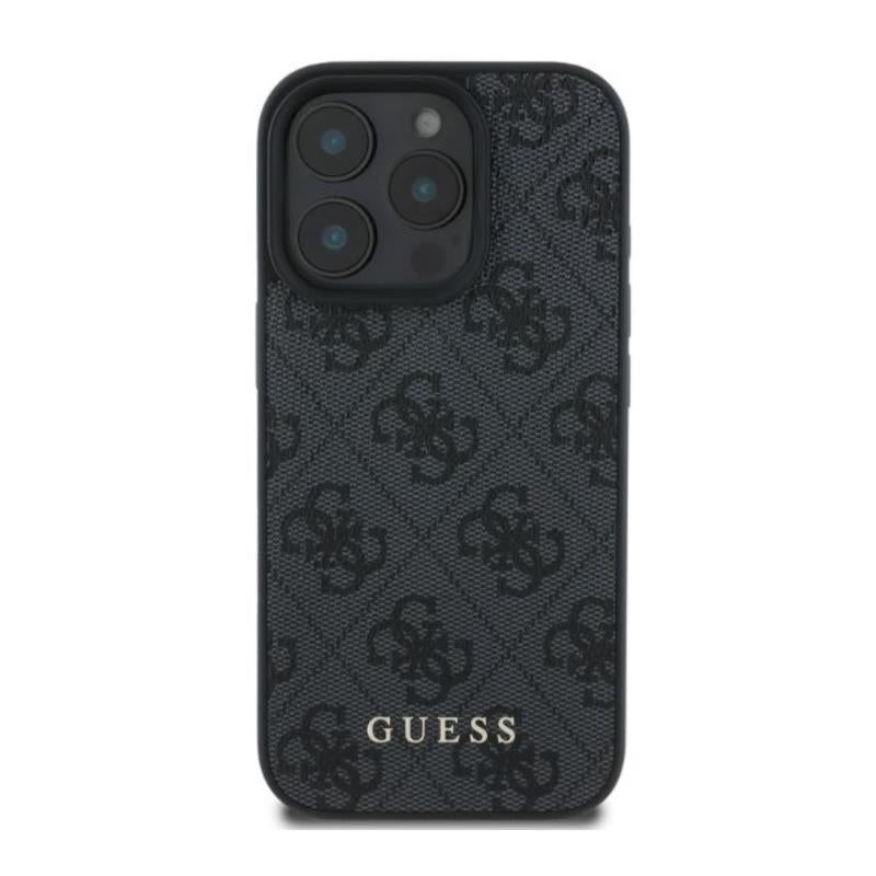 Θήκη PU Guess Apple iPhone 16 Pro Max Hardcase Classic Logo 4G Μαύρο