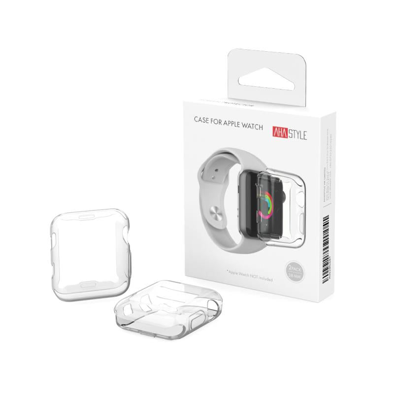 Θήκη TPU Ahastyle WA05 Premium Apple Watch 1/ 2/ 3 38mm Διάφανο (2 τεμ.)