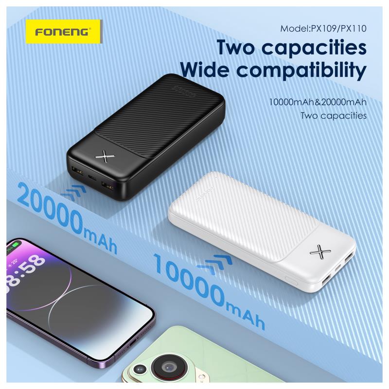 Φορτιστής Ανάγκης Foneng PX109 10W 10000mAh Μαύρο
