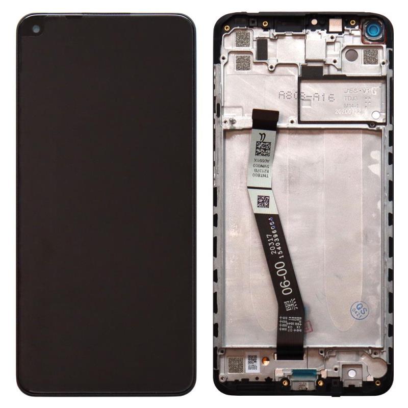 Οθόνη με Touch Screen & Μεσαίο Πλαίσιο Xiaomi Redmi Note 9 Γκρι (Original)