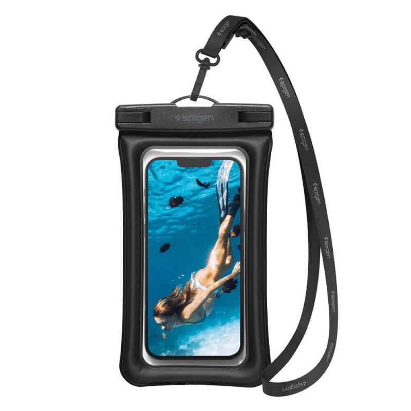 Universal Αδιάβροχη Θήκη Spigen A610 για Smartphones έως 6.9" Μαύρο (1 τεμ.)