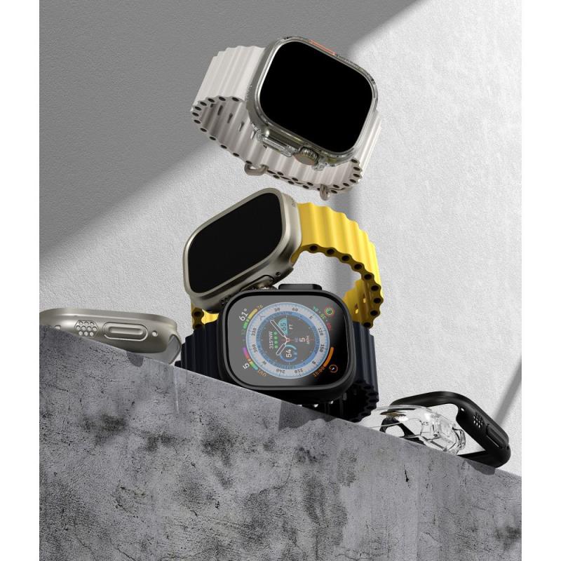 Θήκη PC Ringke Slim Apple Watch Ultra 1/ 2/ 3 49mm Διάφανο & Γκρι (2 τεμ.)