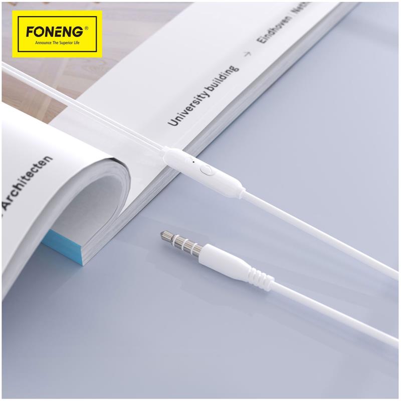 Hands Free Stereo Foneng TP57 3.5mm Λευκό