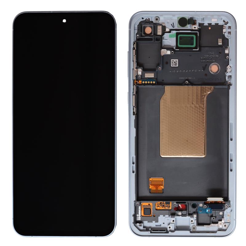 Οθόνη με Touch Screen & Μπροστινή Πρόσοψη Samsung A556B Galaxy A55 5G Μπλε (Original)