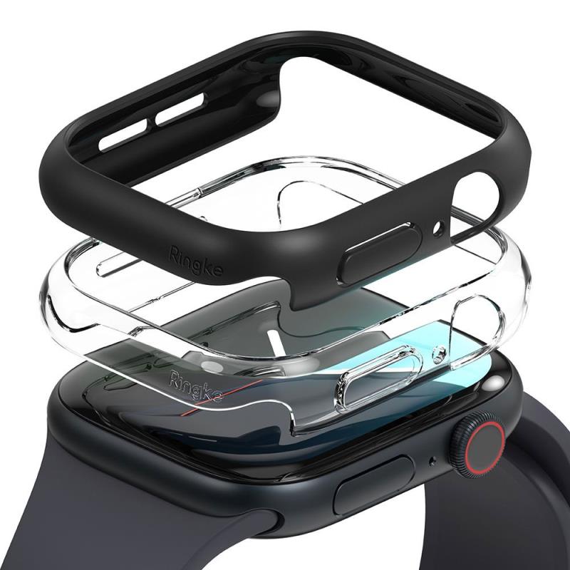 Θήκη PC Ringke Slim Apple Watch 10/ 11 46mm Διάφανο & Μαύρο (2 τεμ.)