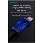 Καλώδιο Σύνδεσης USB 2.0 Devia EC652 USB C σε USB C PD 240W 2m Extreme Μαύρο