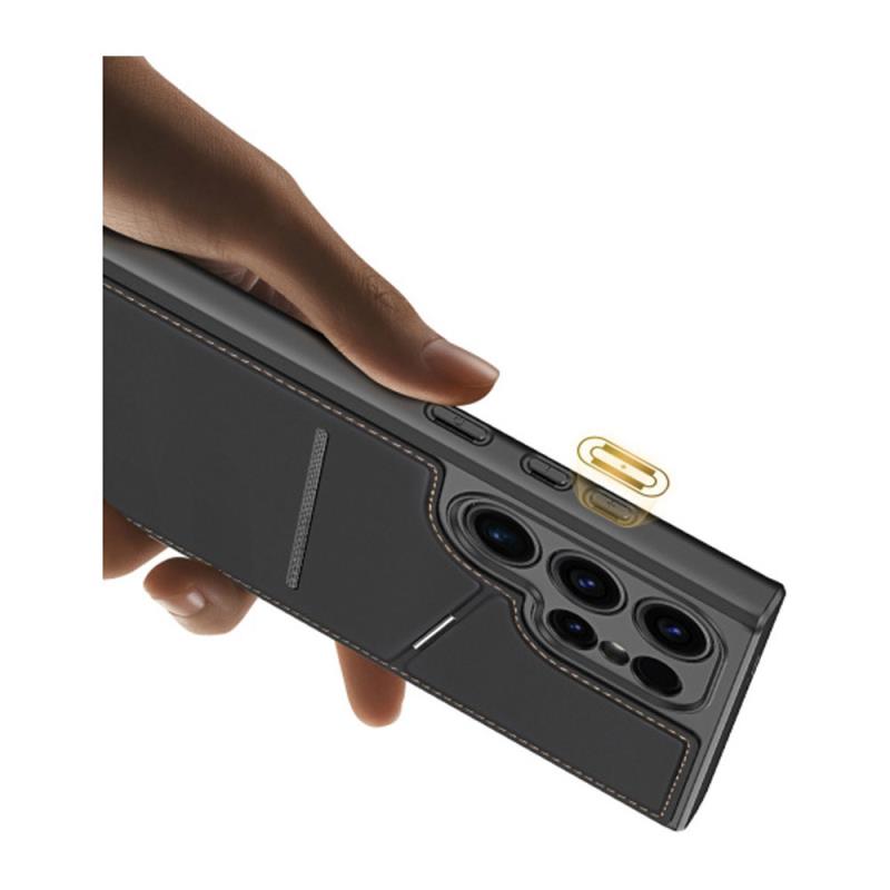 Θήκη Δερμάτινη Dux Ducis Samsung Galaxy S24 Ultra 5G 3 σε 1 Magnetic με Stand Rafi II Μαύρο