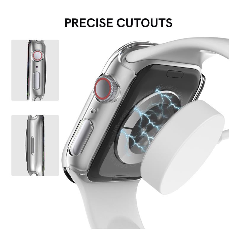 Θήκη PC με Tempered Glass Ahastyle WG65 Premium Apple Watch Ultra 4/ 3/ 2/ 1 49mm Μαύρο-Διάφανο (2 τεμ.)