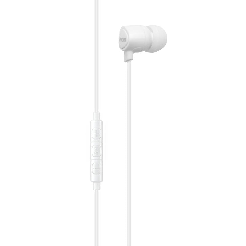 Hands Free Mono inos 3.5mm Flatron II με Μικρά Ακουστικά Λευκό