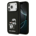 Θήκη Σιλικόνης Karl Lagerfeld Apple iPhone 18 Pro/ 17 Pro Sketch & Logo Karl & Choupette Μαύρο