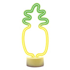 Neon LED Forever Light FSC-12 PINEAPPLE (USB/Μπαταρίας & On/Off) με Stand Κίτρινο-Πράσινο