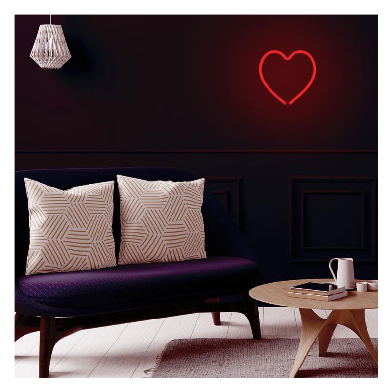 Neon LED Forever Light LNEO7 HEART (USB/Μπαταρίας & On/Off) Κόκκινο