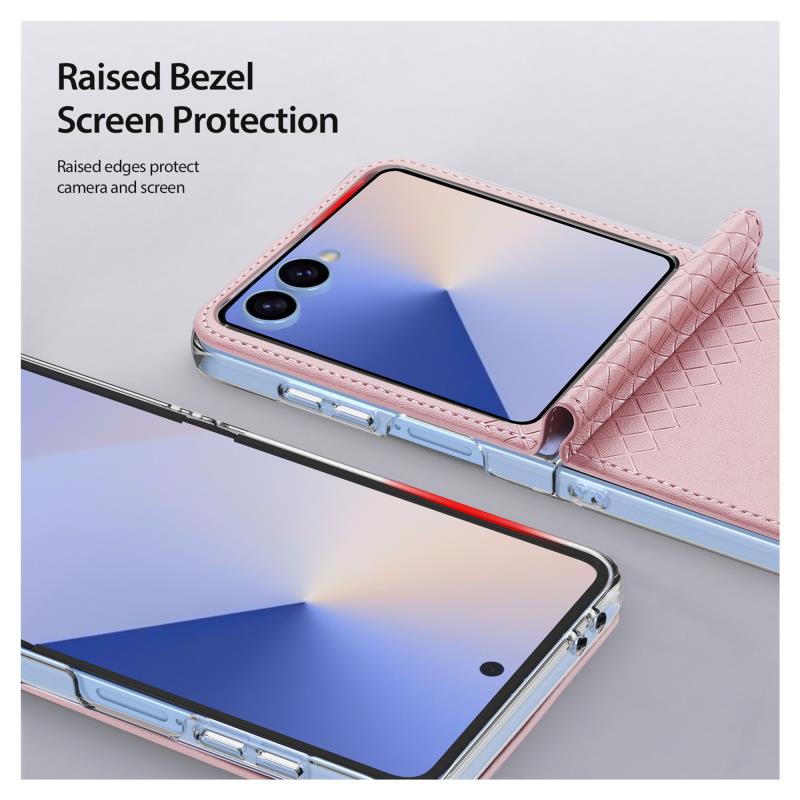 Θήκη Δερμάτινη PU Dux Ducis Samsung Galaxy Z Flip 7 5G Bril Ροζ