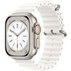 Λουράκι Σιλικόνης Ocean για Apple Watch 44/ 45/ 46/ 49mm Λευκό (Ασυσκεύαστο)