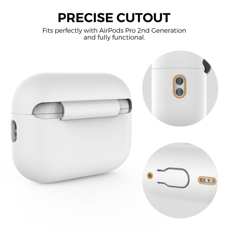 Θήκη Σιλικόνης AhaStyle PT187-2-C Apple AirPods Pro 2 (2022) Λευκό