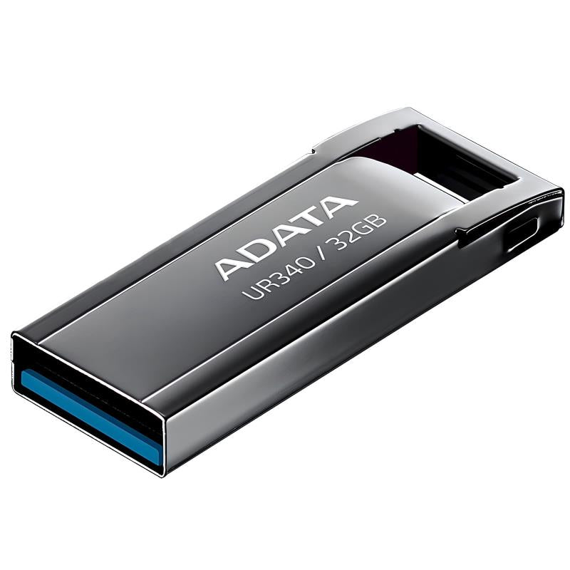USB 3.2 Flash Disk Adata UR340 USB A 100MB/s 32GB Μαύρο