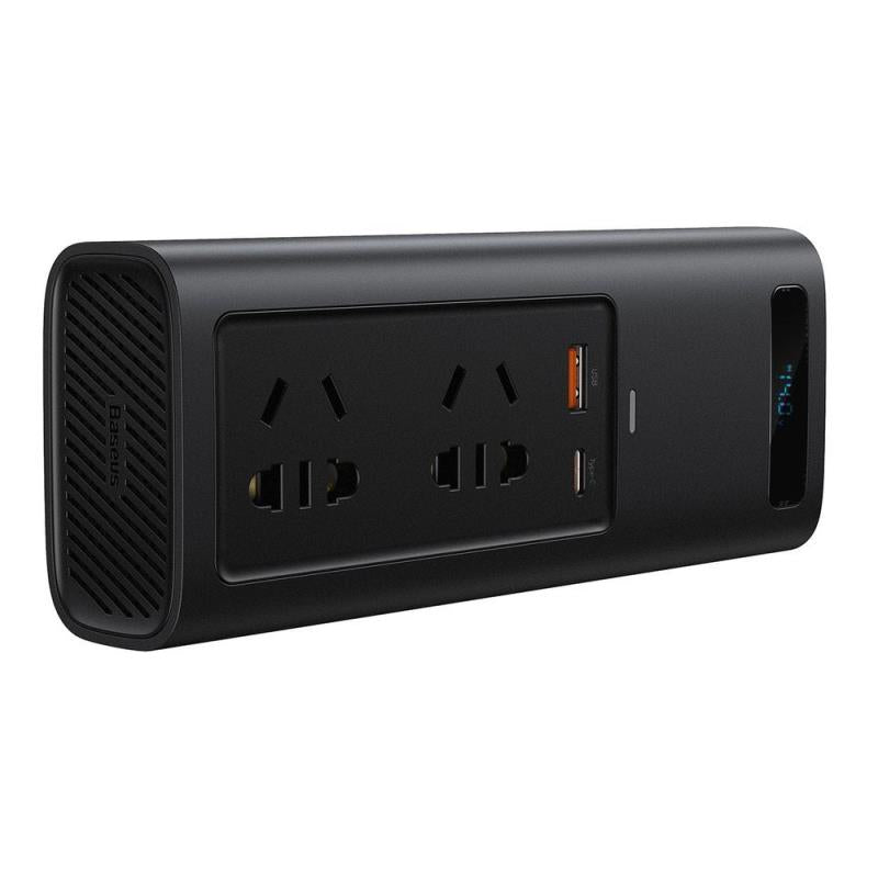 Inverter Αυτοκινήτου Baseus 12V σε 220V & Διπλή Έξοδο USB A, USB C 150W BS-CI15-02 Μαύρο