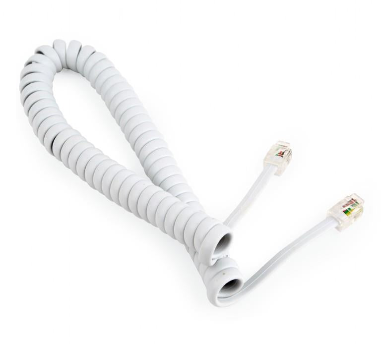 CABLEXPERT ΤΗΛΕΦΩΝΙΚΟ ΚΑΛΩΔΙΟ SPIRAL 2m, WHITE