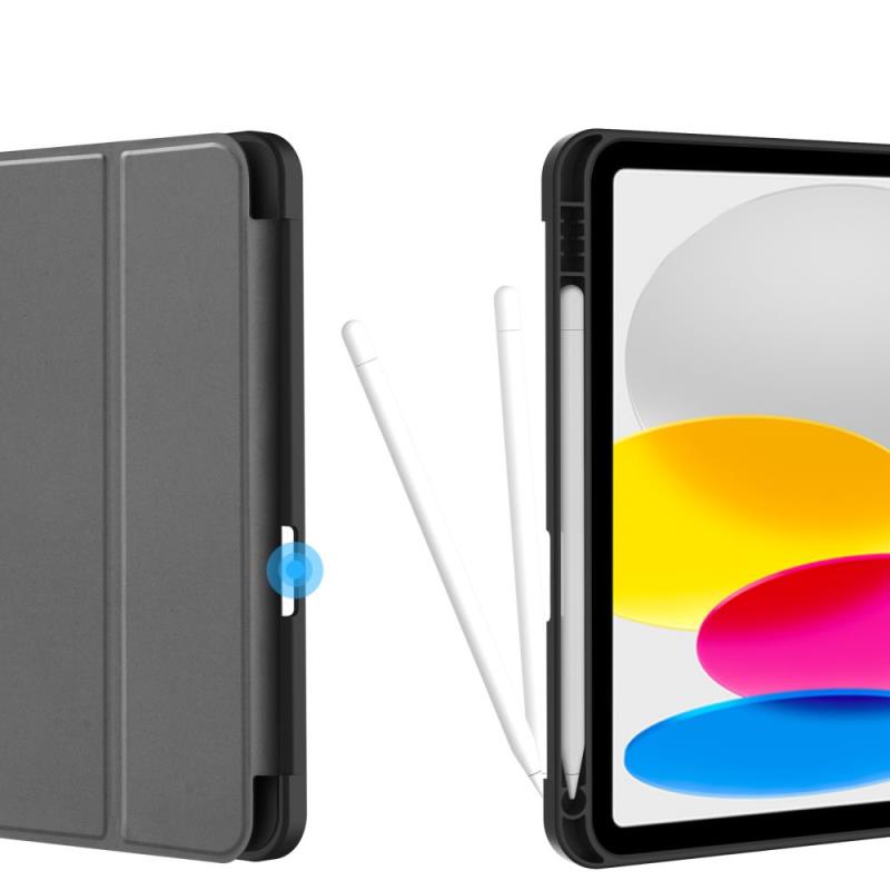 Θήκη Flip Smart inos Apple iPad 10.9" (2022) με TPU & SC Pen Μαύρο