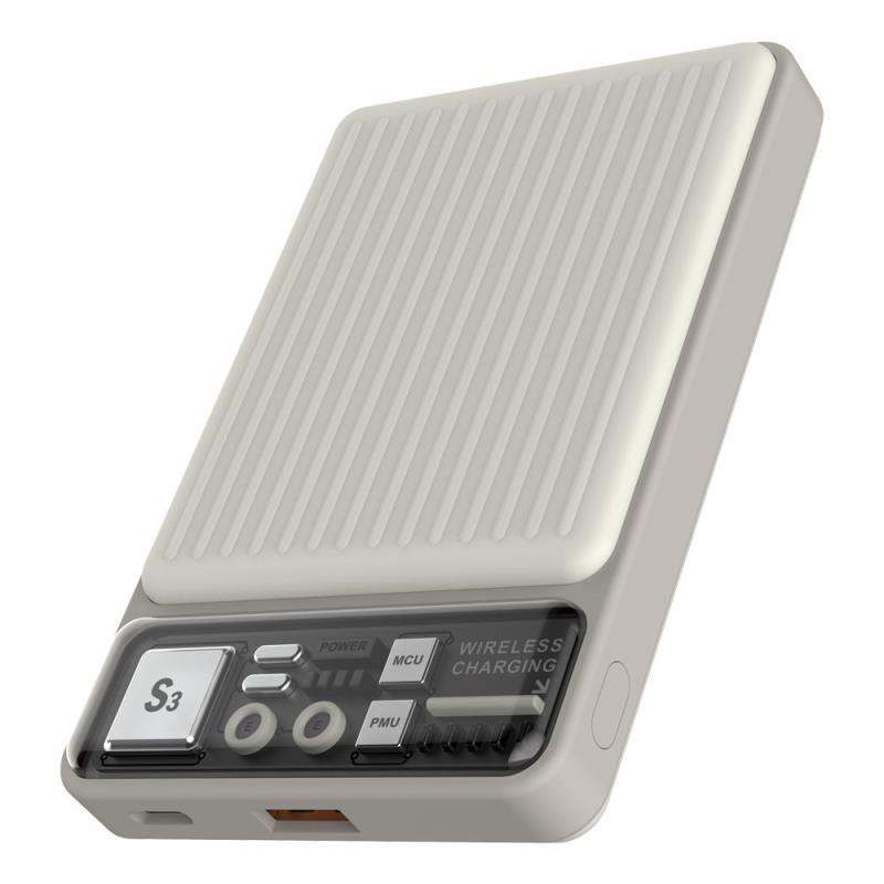 Φορτιστής Ανάγκης Devia S28 22.5W 10000mAh Magnetic Wireless Extreme Speed Ανοικτό Γκρι
