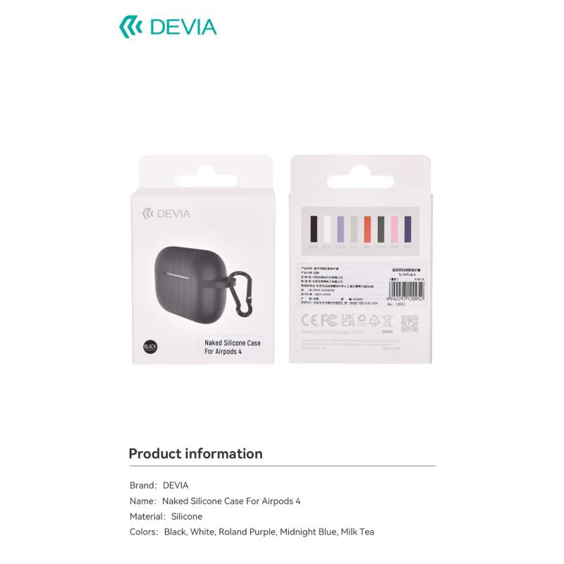 Θήκη Σιλικόνης Devia Apple AirPods 4 Naked Λευκό