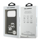 Θήκη Σιλικόνης Karl Lagerfeld Apple iPhone 17 Pro Sketch & Logo Karl & Choupette Μαύρο